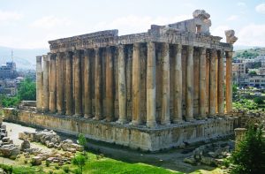 Libanon-Romeinse-ruïnes-van-Bacchus-Baalbek-in-de-Bekaa-Vallei